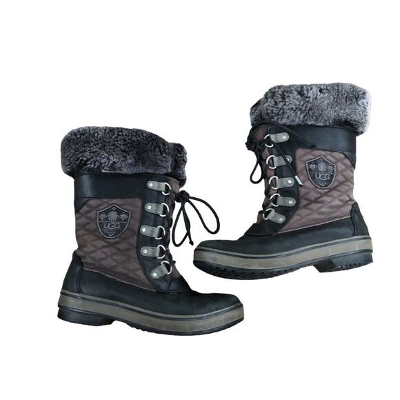 Vintage Ugg Boots Brynn Waterproof Leather boots Size 8 - Picture 2 of 8